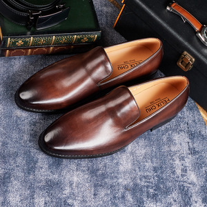 รองเท้าหนังปี 2026 ผลิตภัณฑ์เครื่องหนังระดับมืออาชีพสำหรับธุรกิจและสวมใส่ลำลอง รองเท้าโลฟเฟอร์ผู้ชายสไตล์เรโทรคุณภาพสูง ทำด้วยมือ C - Product Image 2