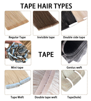 Extensions de cheveux à bandes adhésives en cheveux humains doublement tirés, donneur unique, cheveux bruts, mini extensions de cheveux à bandes adhésives