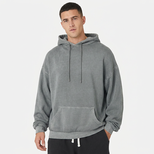 Nouveau Hoodie Oversize en Coton Polaire Brodé de Designer, Logo Frontal Personnalisé, Style Vintage Homme, Streetwear Hiver, Écologique, Look Luxueux - Product Image 1