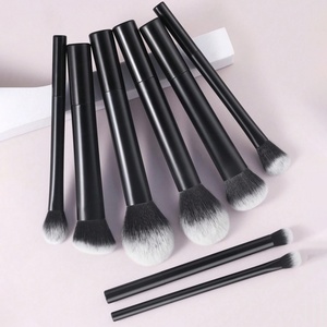 Ensemble de 8 pinceaux de maquillage multicolores à long manche, poils synthétiques super doux, manche en aluminium épaissi, pinceaux cosmétiques - Product Image 4