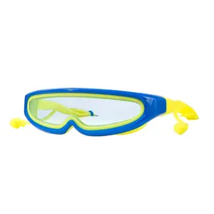 Yeni özel yüzücü gözlükleri çocuklar yüzme gözlükleri entegre kulaklıklar su geçirmez Anti sis silikon çocuk NH KRSJT1606E CN;GUA
