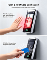Terminale di Controllo Accessi con Riconoscimento Facciale, Sistema di Rilevamento Presenze Biometrico, Schermo Touch, Basato su Linux, Audio Unidirezionale, TCP/IP, Bluetooth
