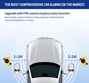Cảm biến sốc bắt đầu thông minh hệ thống nút push chuyển keyless nhập hệ thống báo động xe - Product Image 6