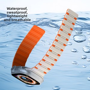 Correa Magnética de Silicona de Doble Color de Lujo para <span class=keywords><strong>Apple</strong></span> <span class=keywords><strong>Watch</strong></span> Ultra Series, Transpirable, Duradera, Suave, Deportiva - Product Image 3