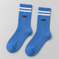 Chaussettes de sport personnalisées haut de gamme brodées, respirantes, rembourrées, à séchage rapide pour la course, la gym, l'entraînement, le tennis, pour jeunes et printemps