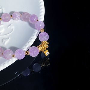 Gioielli alla moda fatti da te, un braccialetto di ametista viola naturale adornato con perline di cristallo di lavanda, si dice <span class=keywords><strong>che</strong></span> porti fortuna. - Product Image 4