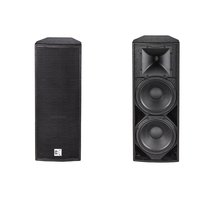 Enceinte audio professionnelle PA à deux voies à gamme complète active double 15'' CVR, enceinte audio professionnelle en bois