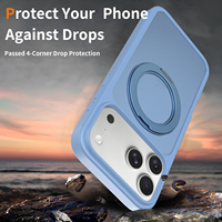 Étui magnétique pour iPhone 18 Pro Max avec support magnétique, coque de téléphone antichoc translucide mate pour iPhone 16 17 18 Pro