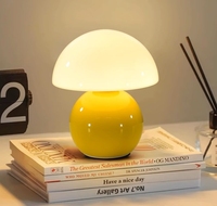 Lampe champignon de style moderne ronde en céramique sous-sol lampe de table led colorée prise usb décor de chambre led lampe de bureau veilleuse