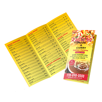Menu de plats à emporter personnalisé dépliant imprimé brochure à trois volets impression publicitaire menus à emporter pour restaurant