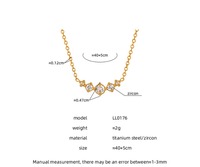 Chaînes de cou en acier et or tendance, collier en acier inoxydable avec pendentif incrusté de zircon, accessoires brillants pour un glamour quotidien TGXL14710