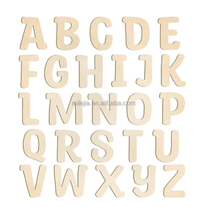 Lettere di <span class=keywords><strong>legno</strong></span> personalizzate per decorazione da parete lettere in <span class=keywords><strong>legno</strong></span> non finite in bianco per la decorazione della parete di casa fai da te pittura artigianato - Product Image 4