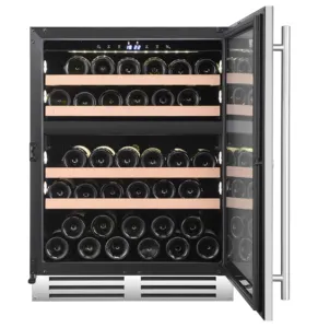 Refrigerador de vino tinto para uso doméstico, enfriador de vino cuadrado con cerradura inferior