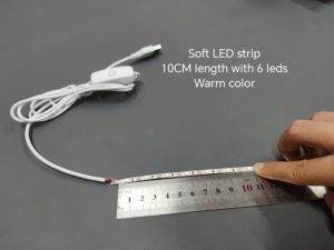 Bande lumineuse LED COB rigide 5V auto-adhésive USB avec interrupteur, éclairage linéaire haute densité pour base en bois, armoire de cuisine et chambre à coucher - Product Image 2