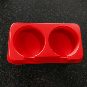 Plateaux d'emballage ronds en PVC écologique blanc avec poignée Flexiloop pour usage industriel et stockage - Product Image 4