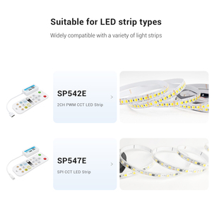Controlador LED Wi-Fi CCT Inteligente IoT con Control por Voz, Dimmer PWM de 2 Canales DC5-24V, Sincronización Musical, Control Remoto RF Inalámbrico de Doble Canal - Product Image 5