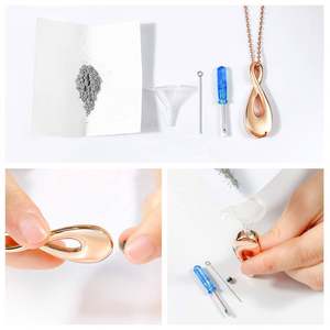 गुलाब सोने के स्टेनलेस स्टील के अंतिम संस्कार में राख बालों के लिए पेंडेंट नेकलेस हार - Product Image 3