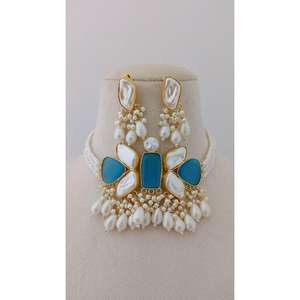 Antique Kundan Premium collier de perles bijoux de mode faits à la main forme personnalisée pour les mariages fêtes fiançailles cadeaux laiton - Product Image 3