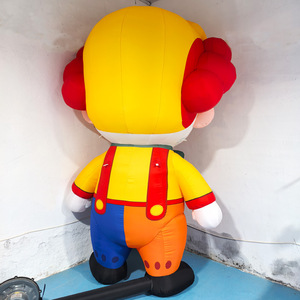 Mascotte <span class=keywords><strong>gonflable</strong></span> de clown de dessin animé, modèle marchant, <span class=keywords><strong>personnalisable</strong></span>, conception gratuite, publicitaire, jaune/rouge/bleu, pour centre commercial et exposition - Product Image 4