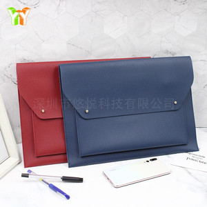 Venta al por mayor de cremallera de cuero PU carpeta de archivos bolsa portátil caso organizador de documentos caso con 3 bolsillos para uso escolar - Product Image 3