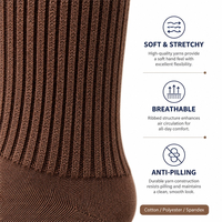 Chaussettes hautes côtelées personnalisées pour femmes, 4 couleurs, douces, extensibles, style décontracté, OEM ODM, vente en gros, automne hiver