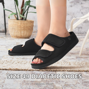 Taille extra-large 49 Sandales <span class=keywords><strong>diabétiques</strong></span> <span class=keywords><strong>pour</strong></span> hommes et femmes Pantoufles confortables antidérapantes <span class=keywords><strong>pour</strong></span> les personnes âgées avec des <span class=keywords><strong>pieds</strong></span> sensibles au gonflement - Product Image 3