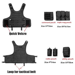 Equipaggiamento tattico personalizzato per addestramento a sgancio rapido con marsupio <span class=keywords><strong>Molle</strong></span> plate wargo giubbotto imbracatura gilet tattico - Product Image 4