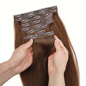 Extensiones de Cabello Humano Remy Brasileño 11A, Suaves y Sedosas, Doble Trama, con Clip, Agarre Ajustable y Seguro, Tejido Doble a Máquina - Product Image 2