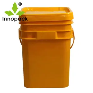 20 litre square bucket with plastic handle, wholesale promotion, high quality, fast delivery, storage of liquid barrels