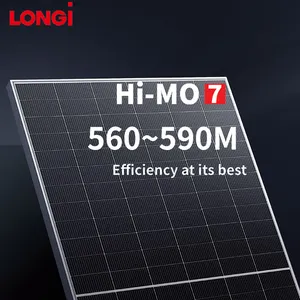 Longi Hoge Efficiëntie Hi-Mo 7 Zonnepanelen 580W Longi Himo 7 Pv Zonne-Energie Modules Bifaciale 560W 565W 570W 575W 585W 590 Watt