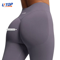 Nouveaux vêtements de sport pour femmes, leggings d'entraînement personnalisés avec logo, leggings de fitness taille haute, pantalons de gym, leggings de yoga sans couture à effet push-up pour femmes