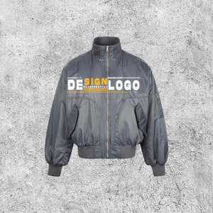 เสื้อโค้ทนักบินผ้าฝ้ายผ้ายีนส์วินเทจสำหรับผู้ชายเสื้อแจ็กเก็ตกันหนาวแบบหลวมทรงสั้นมีฉนวนกันความร้อนด้านหน้า - Product Image 2