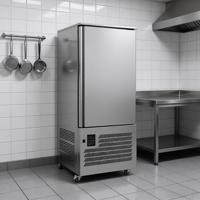 Congélateur rapide commercial NobleSnow SD-75 à 15 bacs, dégivrage automatique, réfrigérant R404A, matériau SS304, assure un congélation rapide