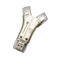 Lector de tarjetas TF SD 4 en 1 Micro USB Tipo C Adaptador OTG Micro USB a USB A Y Forma Oro Negro Blanco Lector de tarjetas de memoria