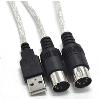 Hotsell Usb In-out Midi Cable with Blister Package Music Editing Cable Use to Connect Keyboard or Other Instruments to Computer