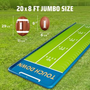 Tobogán acuático de 3 carriles con temática de fútbol, con rociadores y tablas. - Product Image 6