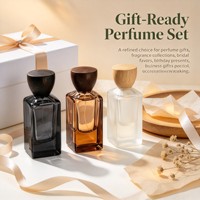 Flacon de parfum carré en verre 30ml 50ml 100ml, contenant cosmétique givré avec pulvérisateur à pompe et estampage à chaud avec couvercle