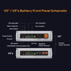 Paquete de Baterías de Iones de Litio Solares Lifepo4 de 100AH 200AH 51.2V 2.<span class=keywords><strong>5KW</strong></span> <span class=keywords><strong>5KW</strong></span> 10KW, Batería de Litio Montada en Rack - Product Image 2