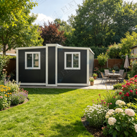Maison conteneur préfabriquée extensible FLKT de 20 pieds, mobile, avec châssis de remorque à roues, maisonnette modulaire