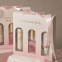 Boîte d'emballage de maquillage biodégradable personnalisée, coffret cadeau cosmétique de luxe durable, boîte de beauté recyclable avec inserts