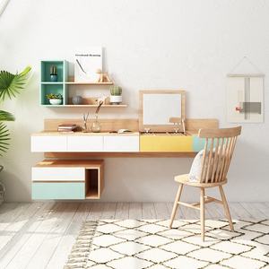 <span class=keywords><strong>Bureau</strong></span> d'ordinateur <span class=keywords><strong>mural</strong></span> en bois, <span class=keywords><strong>rangement</strong></span>, Style nordique, meubles de salle d'étude - Product Image 1