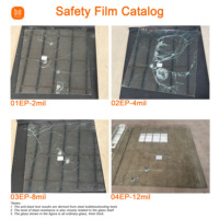 Película Protectora Transparente de Seguridad a Prueba de Balas, Anti-Rotura y Anti-Explosión para Ventanas de Vidrio de Edificios, Venta al Por Mayor, 2/4/8/12/16 Mil