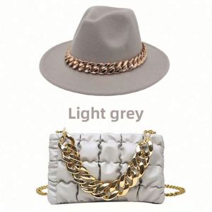 Ensemble Chapeau Fedora Vintage et Sac à Main pour Femme, Vente en Gros 2022, Hiver, Extérieur, Décontracté - Product Image 6