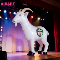 Costume de chèvre de dessin animé pour spectacles sur scène et costume de mascotte de mouton gonflable personnalisé pour les activités de défilé