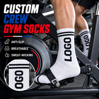 Chaussettes de sport en coton rayées professionnelles pour hommes, avec logo personnalisé