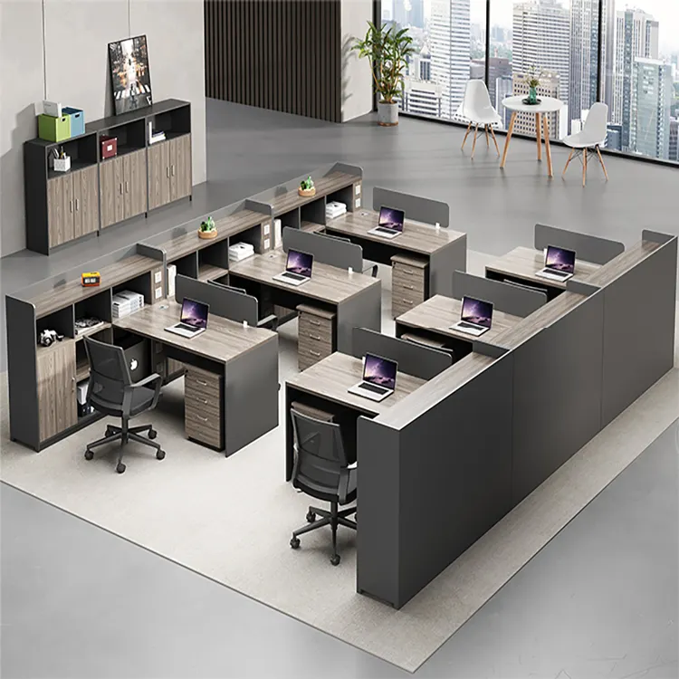 Modern iş istasyonu çalışma iş istasyonu modüler ofis mobilyaları için