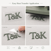 Etiqueta de Transferencia de Calor de Silicona 3D, Etiquetas de Transferencia de Logotipo en Relieve Texturizadas, Personalizadas para Camisetas, Ropa Deportiva, Uniformes
