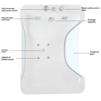 Baignoire à remous pour bébé Sunrans, autoportante, en acrylique, chauffage à température constante, massage à bulles à 4 jets, bain pour nourrissons, 20 gallons