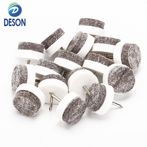 Accessori per Mobili Deson: Pattini Scorrevoli con Feltro Spesso Marrone + Velcro <span class=keywords><strong>Nero</strong></span>, da Fissare con Chiodi, in <span class=keywords><strong>Silicone</strong></span>/PTFE - Product Image 3