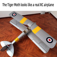 Avion RC Tiger Moth, Biplan à l'échelle géante, finition classique RAF, modèle d'avion à aile fixe en bois de balsa, haute performance, ARF